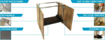 D-D Aqua-Pro Reef 1200- METAL FRAME- DRIFTWOOD CONCRETE