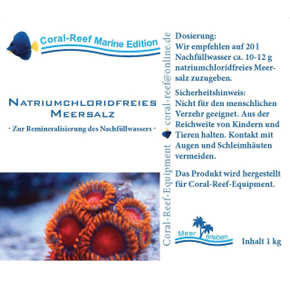 Coral Reef - Natriumchlorid freies Salz 1 kg